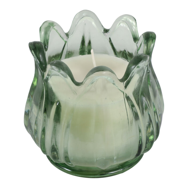 Gardenia Tulip Glass Candle image number 2