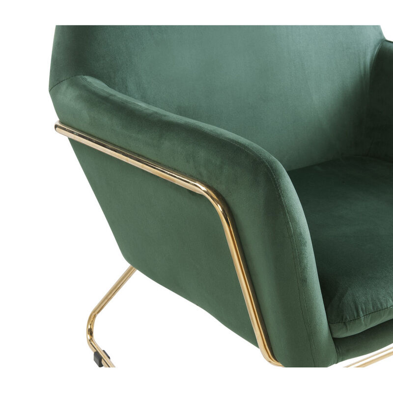 Streamdale Keira Velvet Accent Chair With Metal Base