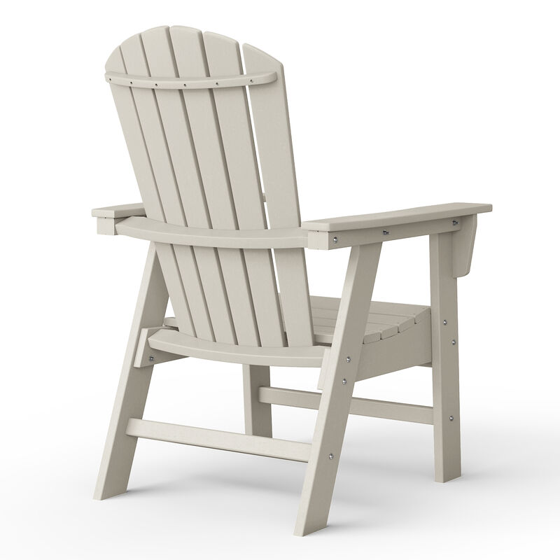 WestinTrends Dylan Outdoor Patio Shell-back Adirondack Dining Chair Weather Resistant