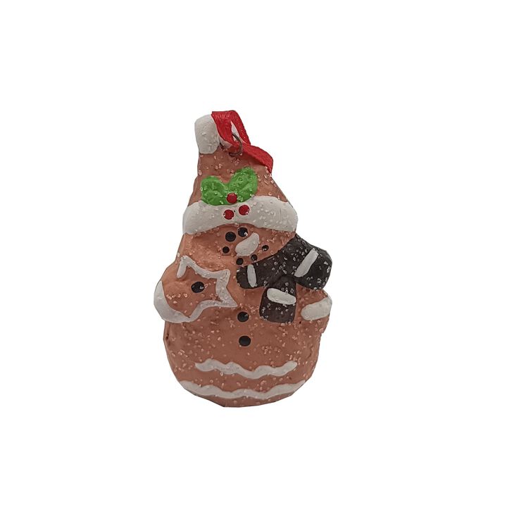2.75" Gingerbread Snowman with Star Christmas Ornament