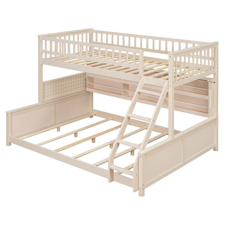 Merax Wooden Convertible Bunk Bed Series  LED RGB Light