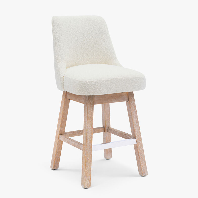 WestinTrends 26" Upholstered Swivel Counter Height Bar Stool image number 2