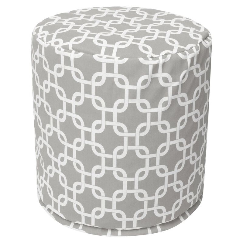 Majestic Home Goods Pouf Links Gray