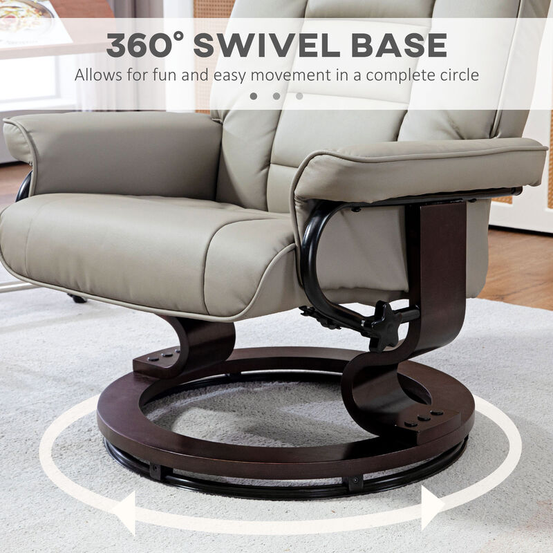 Hivvago Recliner Chair with Ottoman and High Back image number 4