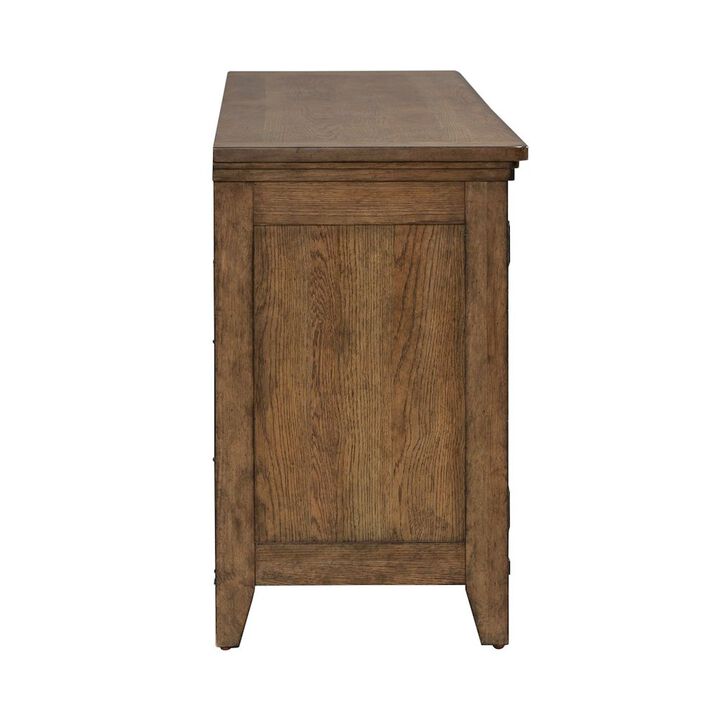 Liberty Furniture Carolina Park 78 Inch TV Stand Entertainment Center  - Amber Brown