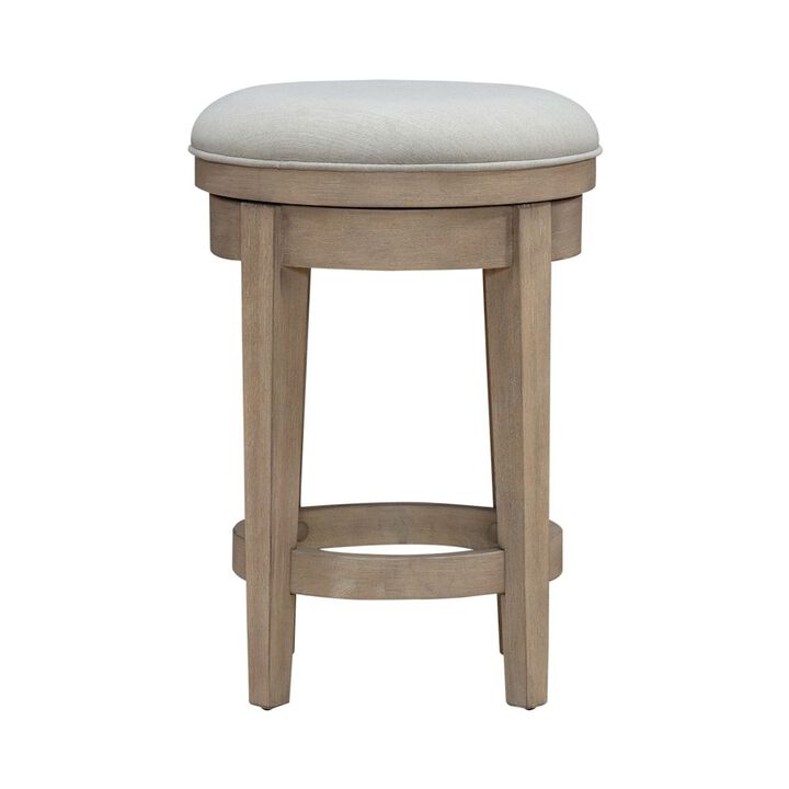Liberty Furniture Brentwood Upholstered Swivel Console Stool  - Sandstone