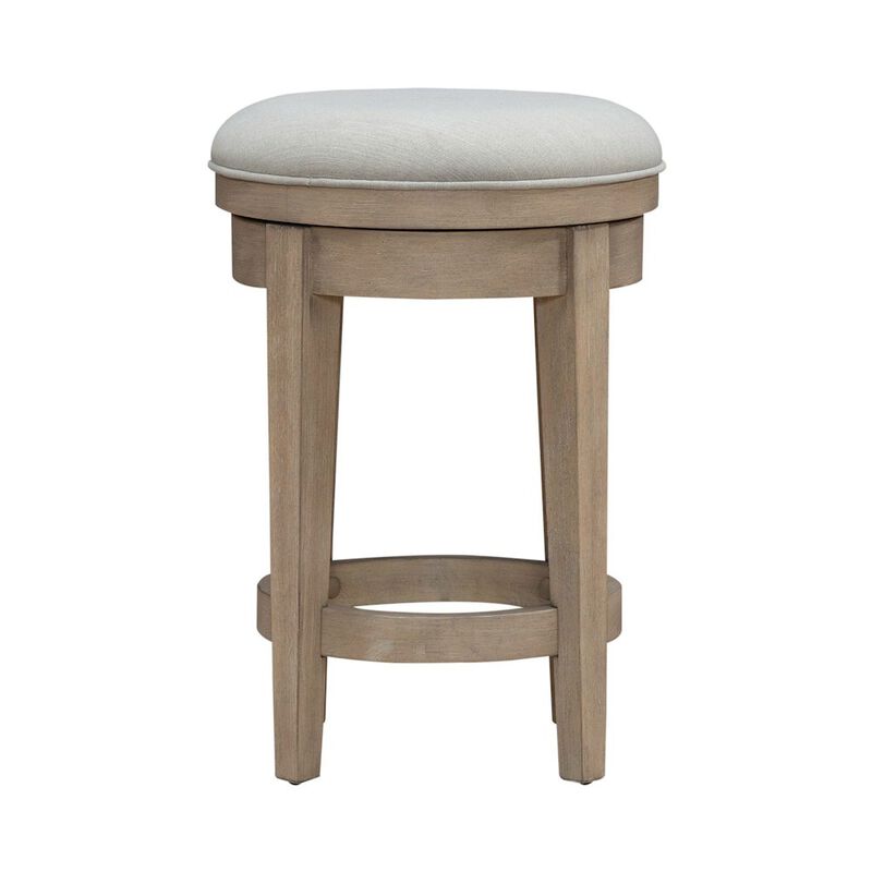 Liberty Furniture Brentwood Upholstered Swivel Console Stool  - Sandstone image number 0