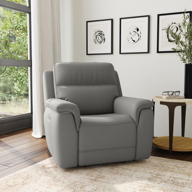 Sawyer Grey Power Recliner