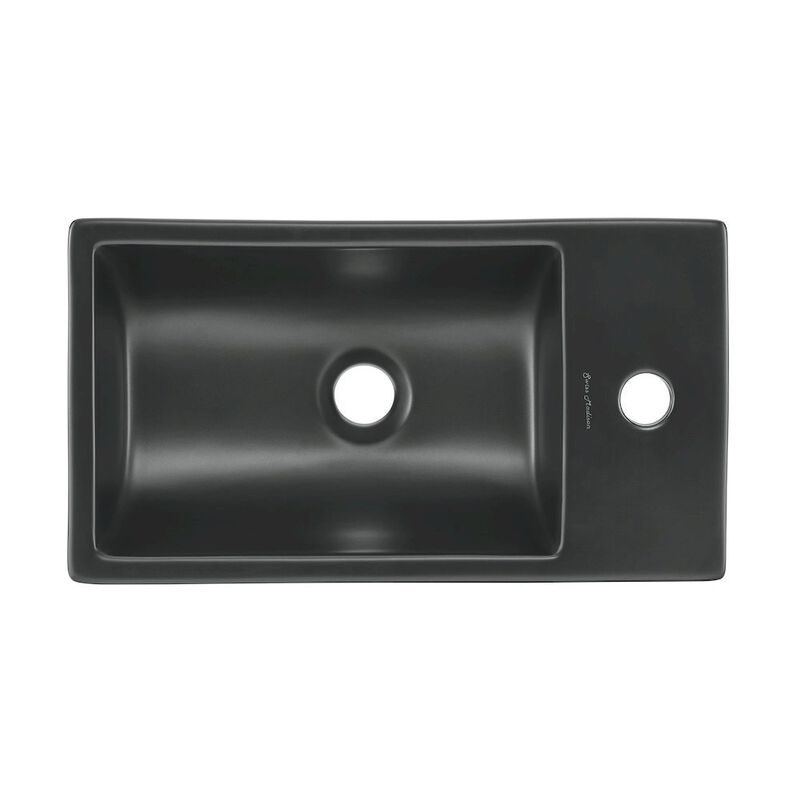 18 inch Ceramic Vanity Sink Top in Matte Black image number 1