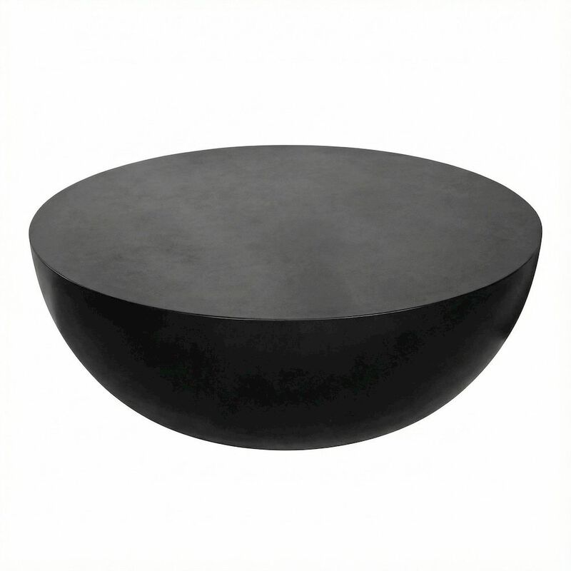 Starlight Canyon Home Black Concrete Coffee Table with Fibre Reinforced Cement Top, Contemporary Style image number 0