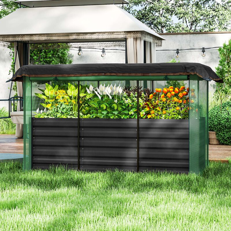 Hivvago Steel Planter Box with Shade Cloth image number 1