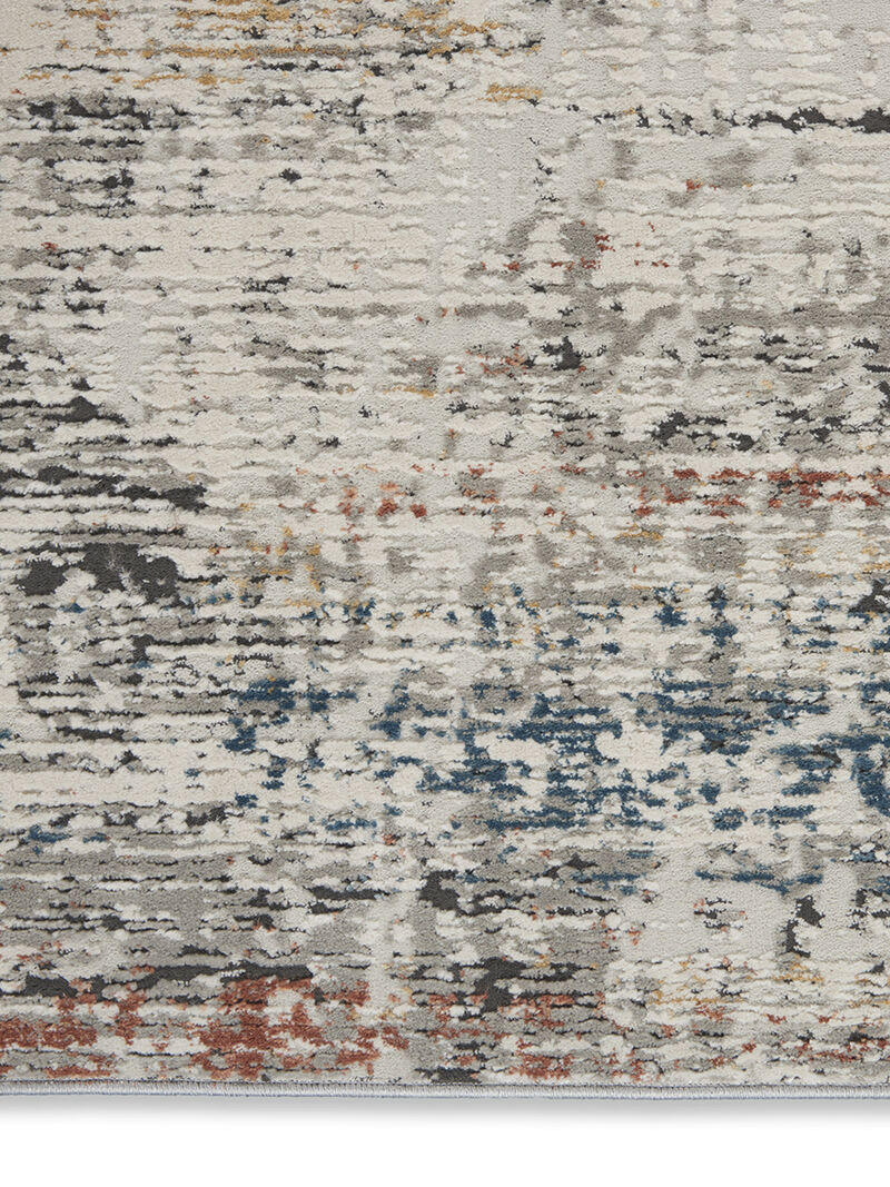 Rustic Textures RUS14 Light Gray/Multicolor 3'11" x 5'11" Rug