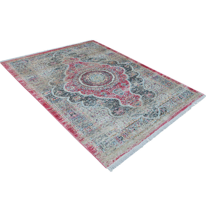 RUGSOTIC CARPETS MACHINE MADE POLYESTER AREA RUGS  - Rectangle Shape, Classic Oriental Traditional  Design, Low Pile Machine Made Area Rugs (M00103) image number 2