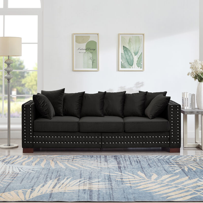 Modern Design Living Room Sofa Square armrest image number 1