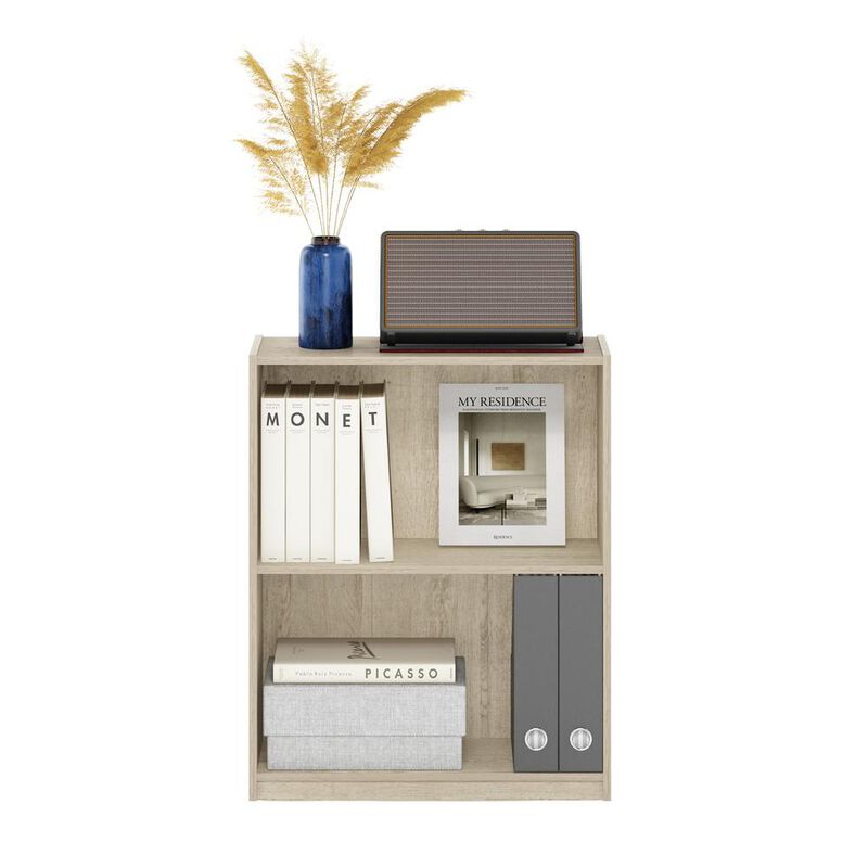 Furinno Gruen 2-Tier Open Shelf Bookcase, Metropolitan Pine