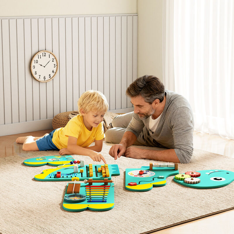 Dinosaur Busy Board 11-in-1 Activity Wall Panels for Education & Early Development image number 3