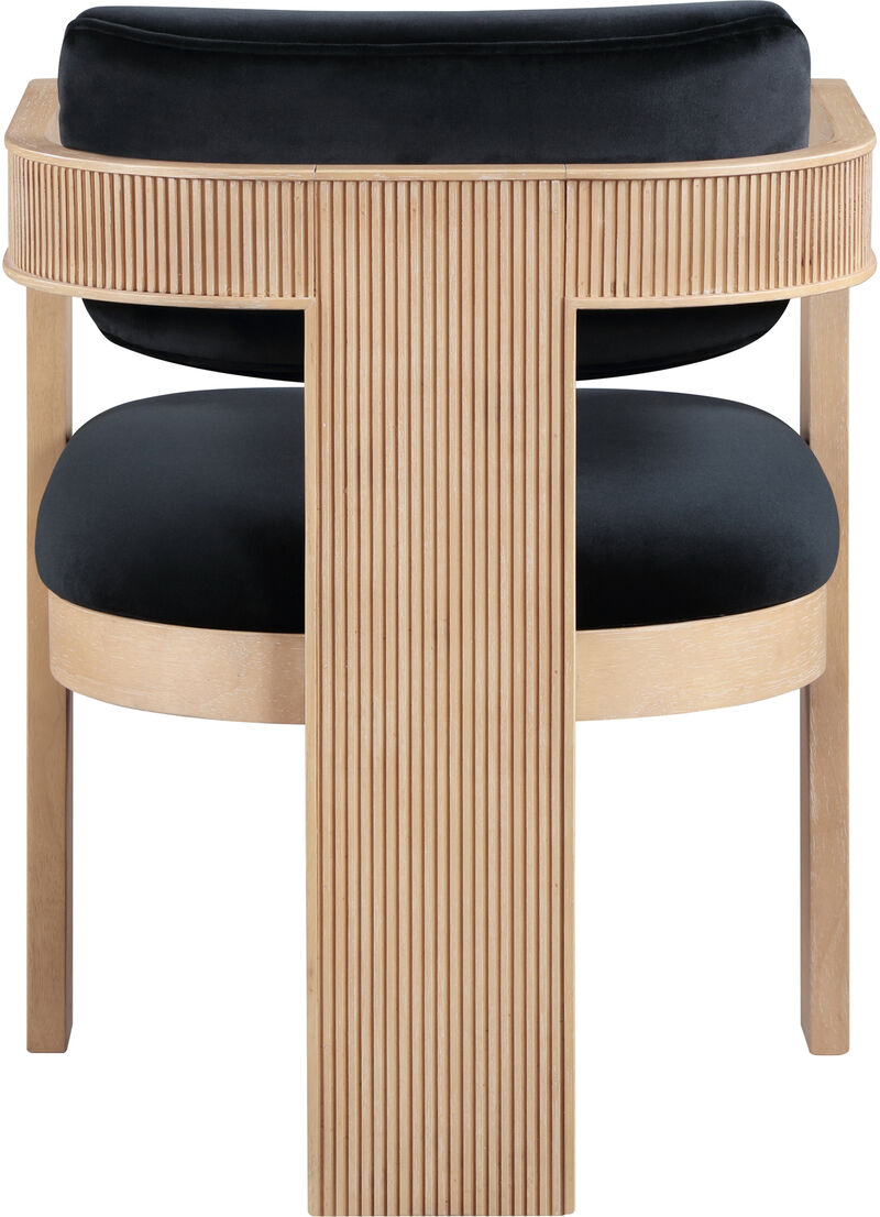 Meridian Furniture Sacha Black Velvet Dining Chair, Set of 2