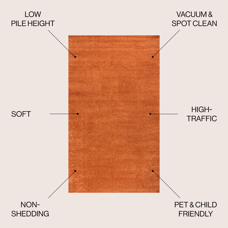 Haze Solid Low Pile Area Rug