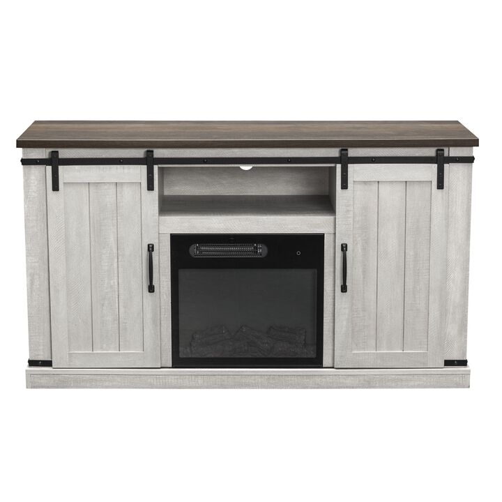 FESTIVO 54 in. TV Stand Console for TVs up to 60 in. with Electric Fireplace