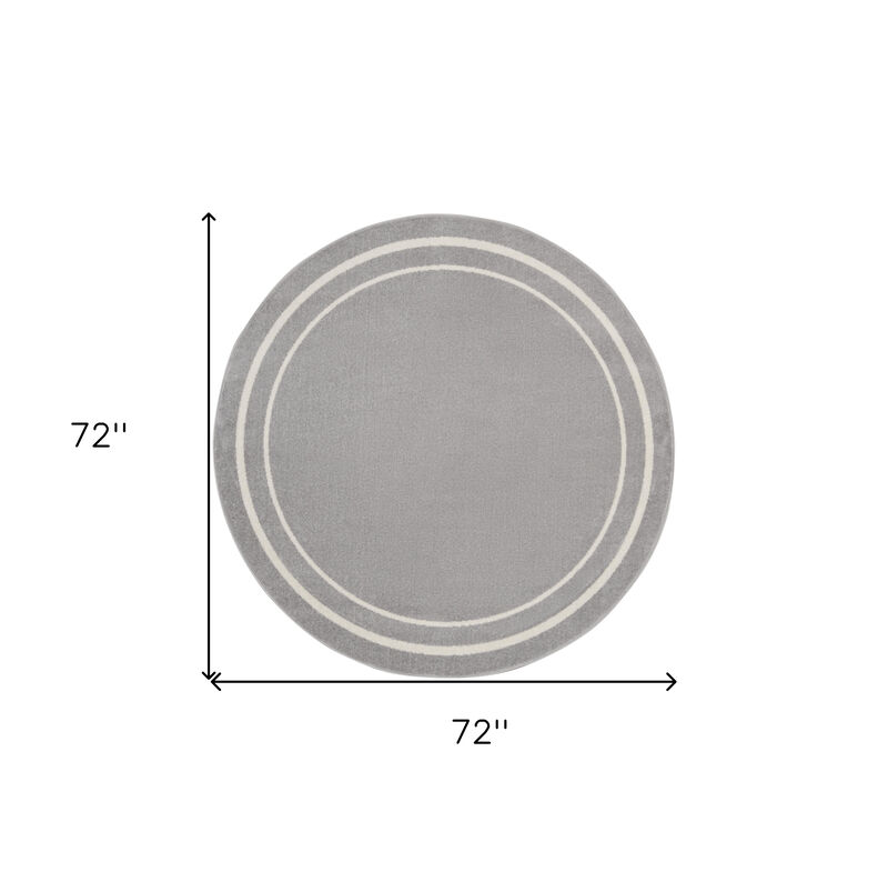 HomeRoots Round Indoor Outdoor Area Rug image number 4