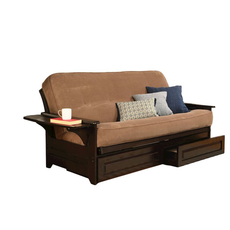 Phoenix Frame-Espresso Finish-Marmont Mocha Mattress-Storage Drawers image number 2