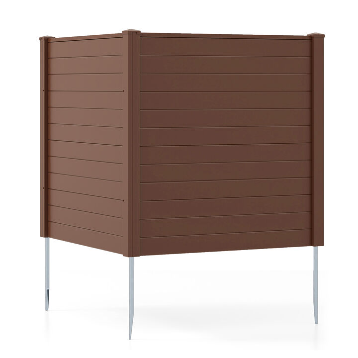 Freestanding Air Conditioner Privacy Fence with Metal Stakes