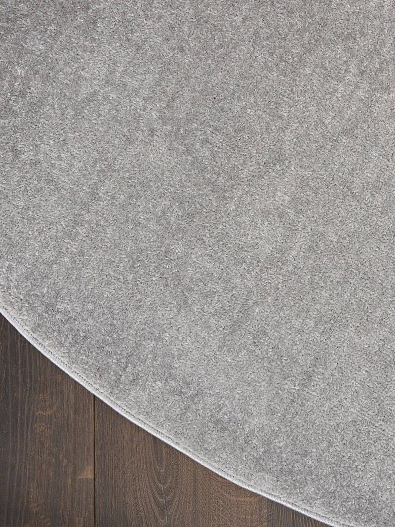 Nourison Essentials NRE01 Silver/Gray 4' x Round Rug image number 3