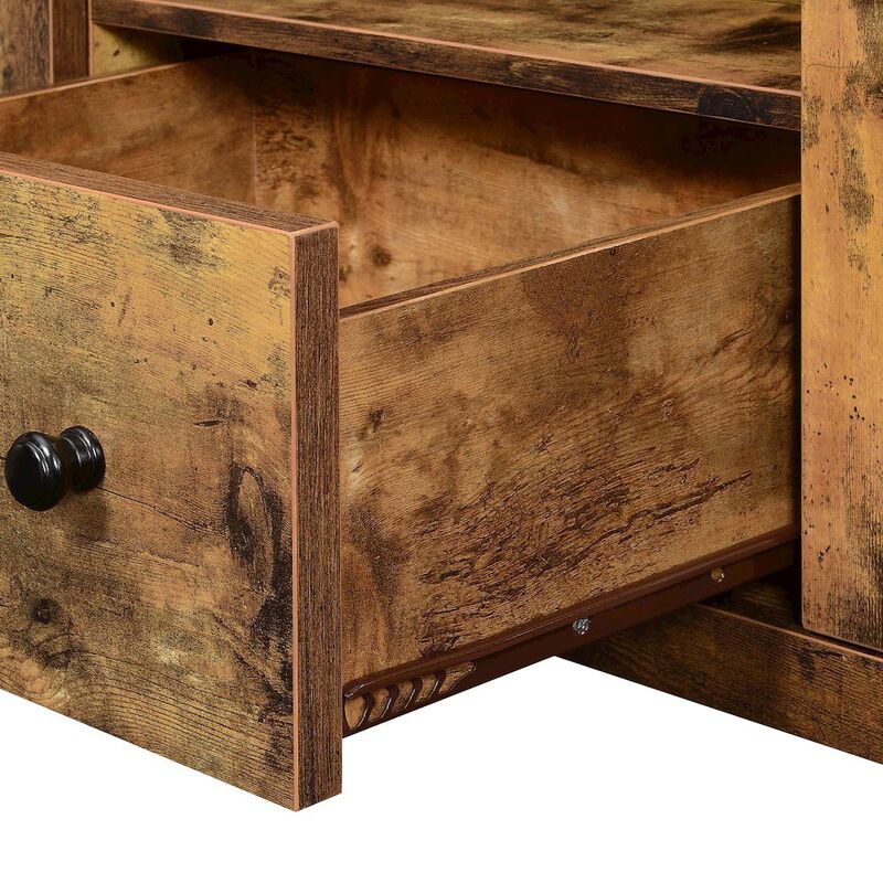 Convenience Concepts 1 Drawer TV Stand with Storage Cabinets and Shelves for TVs up to 65 Inches