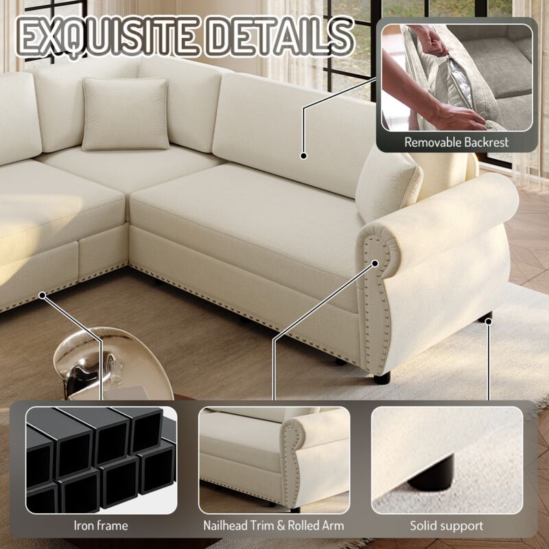 Vickco L-Shaped Sofa image number 3