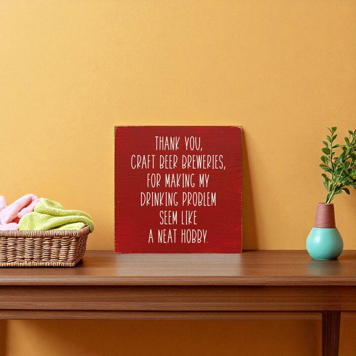 Funny Craft Beer Quote Wooden Sign Bar Pub Man Cave Wall Decor