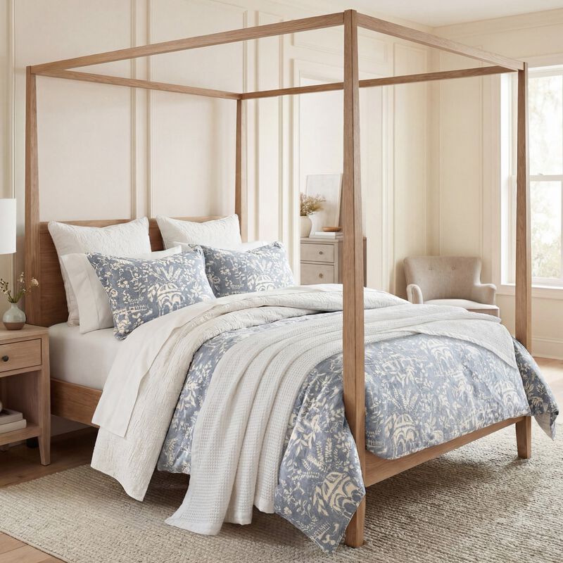 Genoa Blue Queen Duvet Cover Set image number 2