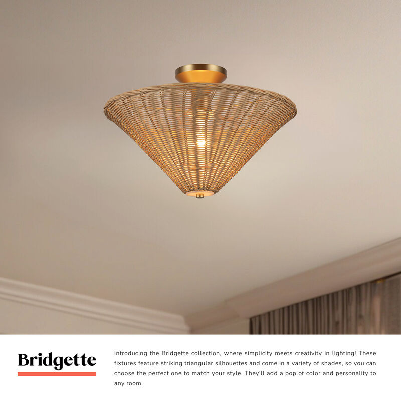 Bridgette 16 in Socket Semi Flush Mount image number 6