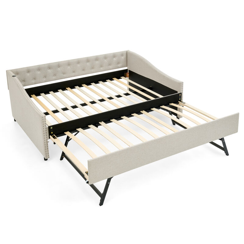 Cospeb Tufted Upholstered Daybed image number 4