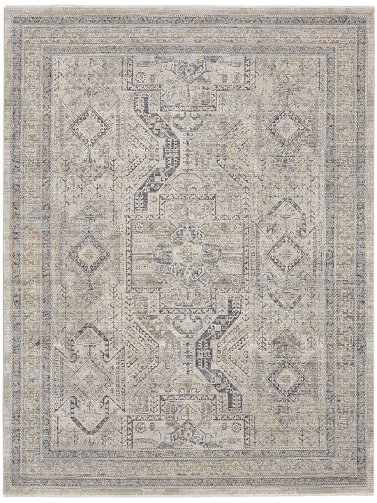 Lynx LNX01 Ivory/Gray/Blue 8'6" x 11'4" Rug