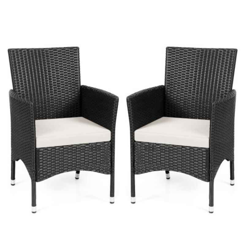 2 pcs Dining Chairs Set with 2 Cushion Covers