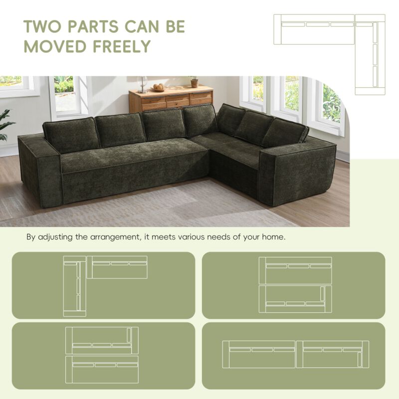 Fatbag Block Modular L-Shaped Sectional Sofa image number 2