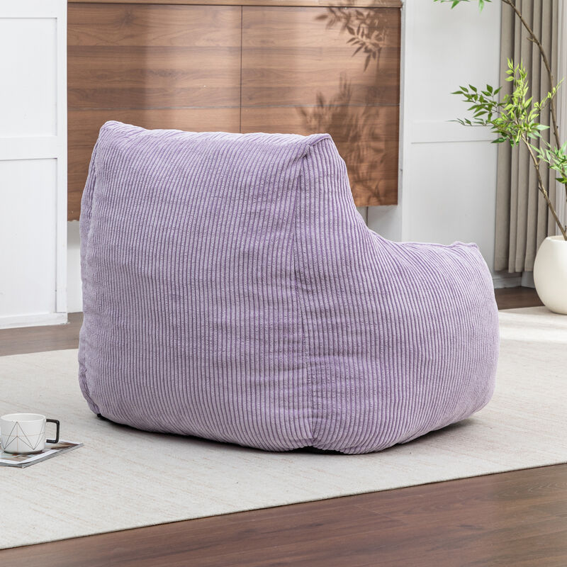 GOODSILO Ergonomic Corduroy Bean Bag Sofa Chair with Armrests for Comfortable Lounging and Relaxation in Any Living Space image number 7