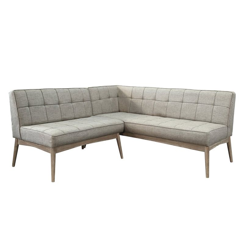 Sunny Designs Mia Mid-Century Modern Tufted Upholstered Corner Dining Bench image number 0
