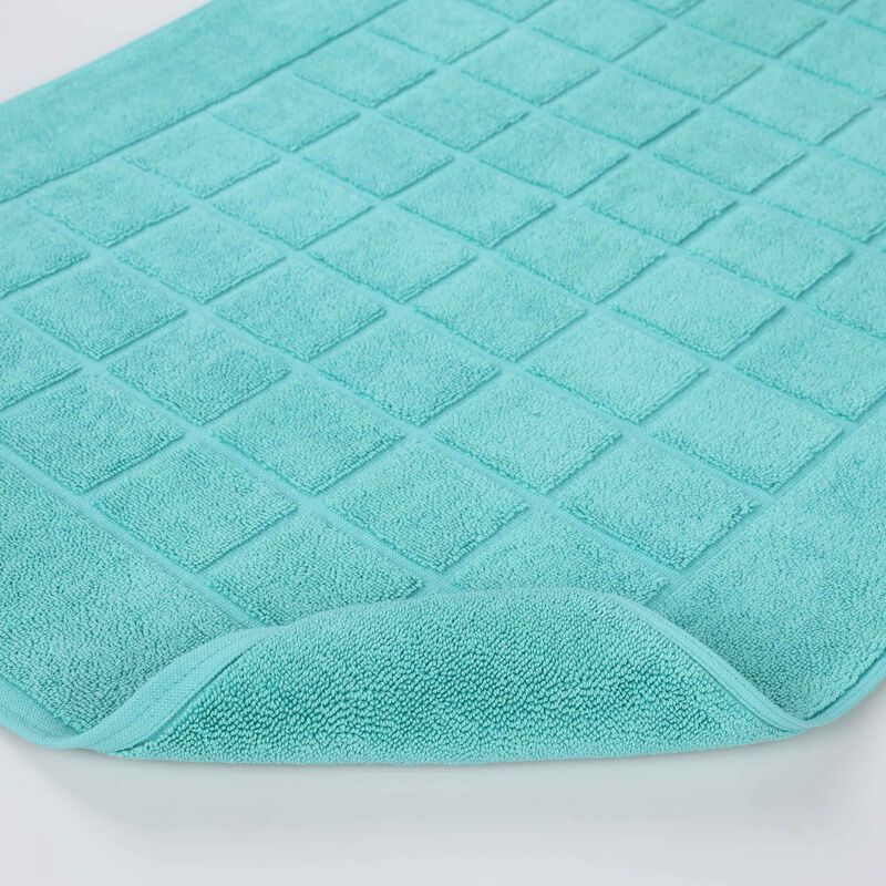 Washable Cotton Checkered Bath Rug Set of 2 for Bathrooms image number 1