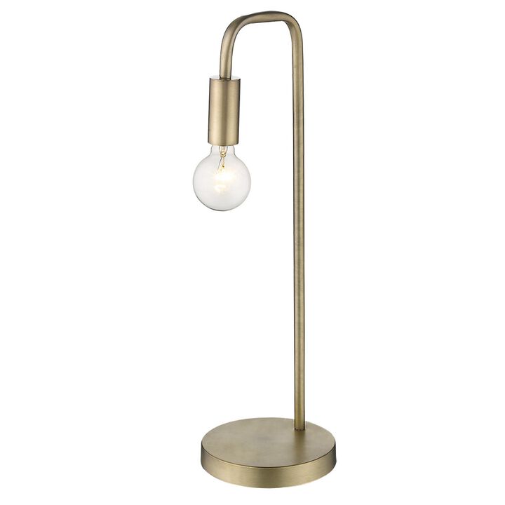 HomeRoots 26" Brass Metal Table Lamp