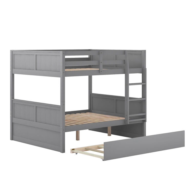 Full Over Full Bunk Bed With Twin Size Trundle