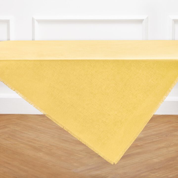 Linen Table Throw - Fringe