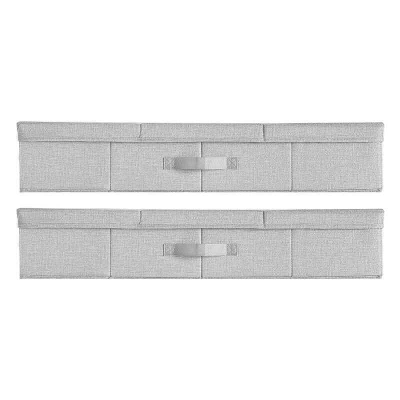 Under Bed Storage Containers with Clear Lids, 2 Pack, Clothes and Shoe Organizer-Grey image number 0