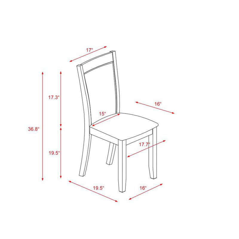 East West Furniture MZC6T50 Modern Dining Chairs - Dark Gotham Grey Linen Fabric Seat and High Chair Back - Wire Brushed Black Finish (SET OF 2)