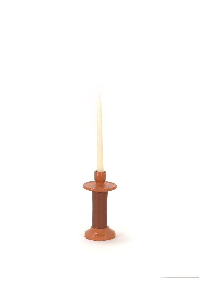 Leather Wrapped Candle Holder image number 3
