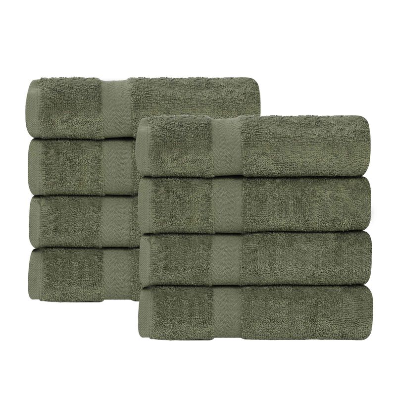Absorbent Cotton Hand Towel Set of 8 for Bathroom, Spa and Kitchen Use image number 0