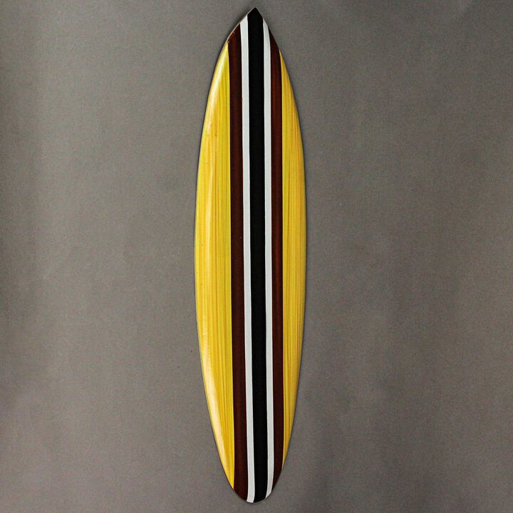 32 Inch Wooden Surfboard Decorative Wall Hanging Beach Decor - Natural