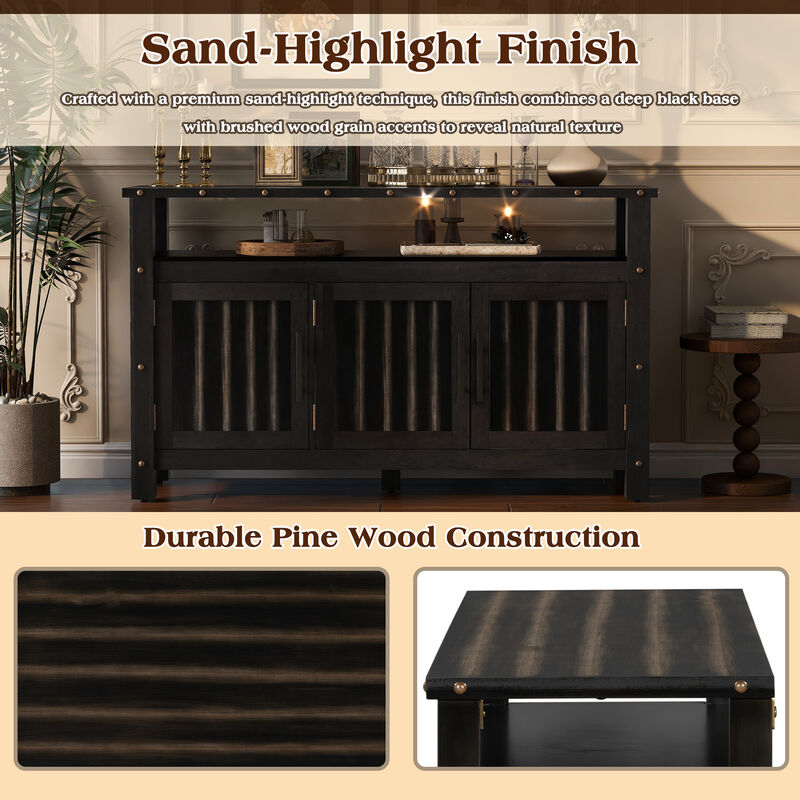 Wargip 55.1''Pine Sideboard image number 5