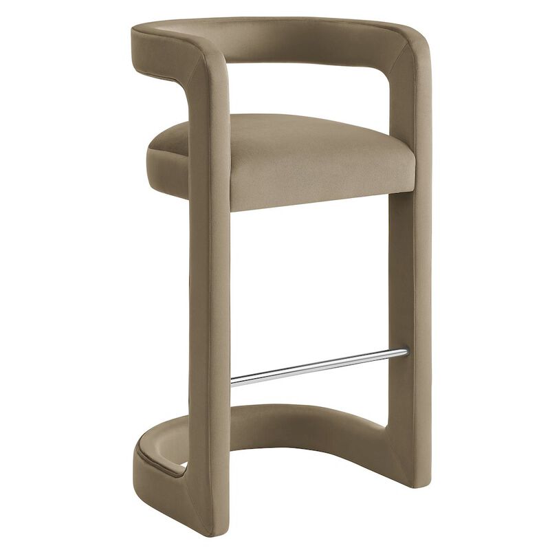 Winslow Performance Velvet Bar Stool image number 0