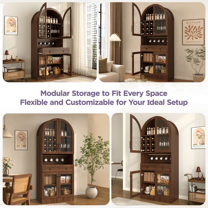 Bunnas Tall Arched Bar Cabinet image number 3